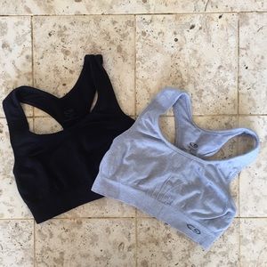 Black & gray Champion sports bras